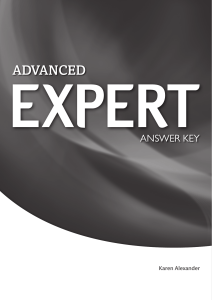 advanced expert answer key book
