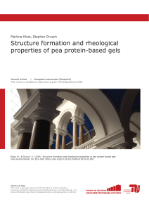 1.Structure formation and rheological properties of pea protein-based gels drusch