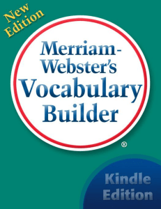 Merriam-Websters Vocabulary Builder by Mary W. Cornog