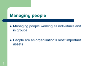 Chapter 22b - Managing People