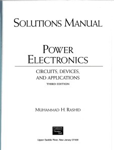 Power power electronics (solution manual) by M.H.Rashid