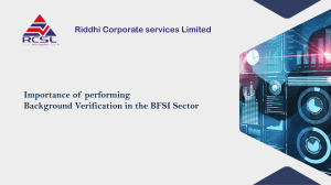 Importance of performing Background Verification in the BFSI Sector