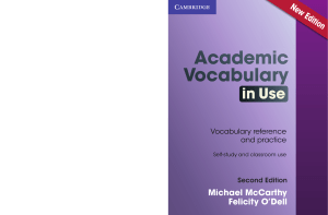 Academic Vocabulary in Use 2016