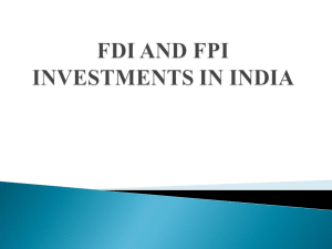 FDI AND FPI INVESTMENT IN INDIA