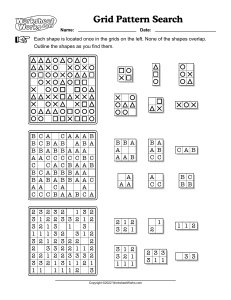 Grid Pattern Search Worksheet