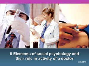 8 Elements of social psychology and their role in activity of a doctor