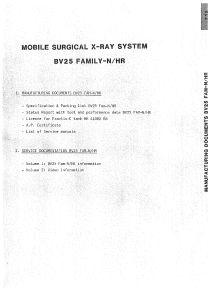 Philips BV-25 - Service Manual