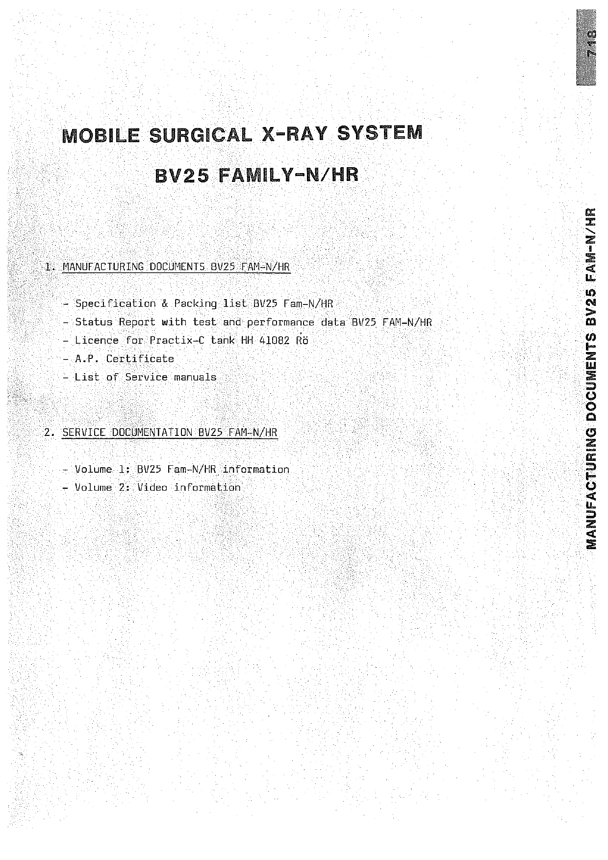 X X Xg Iri - Philips BV-25 - Service Manual