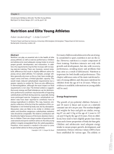 Nutrition and Elite Young Athletes