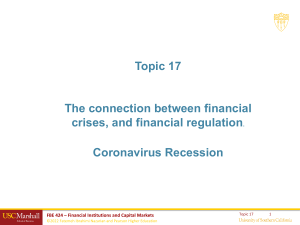 FBE 424 Topic 17 - Financial and Pandemic Crises