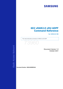 602 vRAN2.0 vDU ADPF