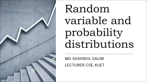 Lec 02 Random variable and probability distributions