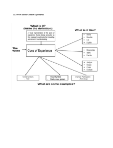 Dale's Cone of Experience Activity Worksheet