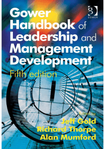 Richard Thorpe Jeff Gold, Alan Mumford - Gower Handbook of Leadership and Management Development, 5th Edition     (2010, Gower) - libgen.lc