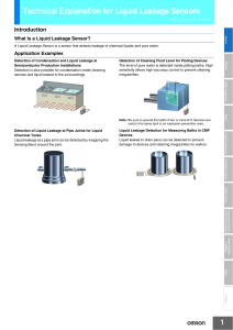 Liquid Leakage Sensors Technical Explanation