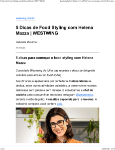 5 Dicas de Food Styling com Helena Mazza WESTWING