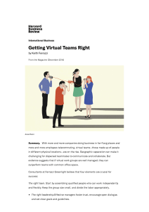 Getting Virtual Teams Right