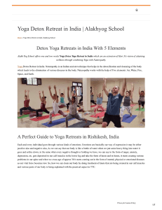 yoga detox retreat in india