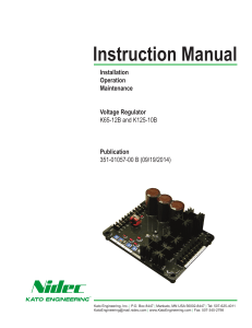 AUTOMATIC VOLTAJE REGULADOR  K65-12B and K125-10B