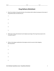 Drug Delivery Notessheet