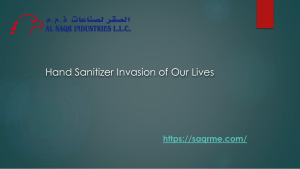 Hand Sanitizer Invasion of Our Lives