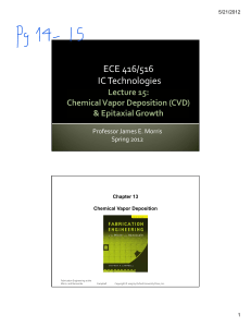 Lecture 15 CVD & Epitaxy
