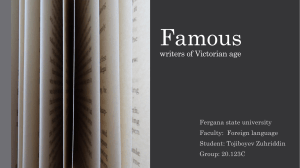 Famous writers of Victorian age