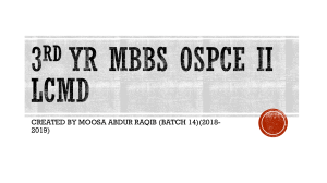 3RD YR MBBS OSPCE II LCMD 2021-converted