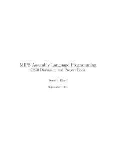 MIPS Assembly Language Programming
