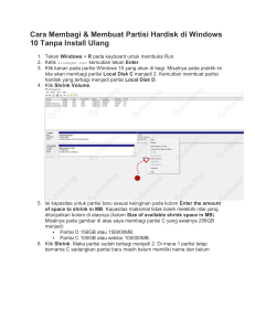 Cara Membagi partisi HD