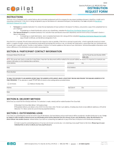 401K Distribution Request Form