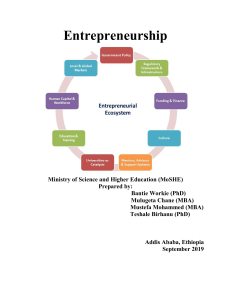 ENTREPRENEURSHIP module