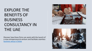 Explore the Benefits of Business Consultancy in the UAE
