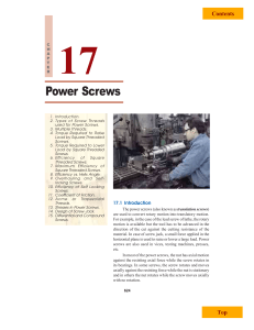 CHP-17 power screw