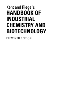 Kent and Riegel's Handbook of Industrial Chemistry and Biotechnology 11e