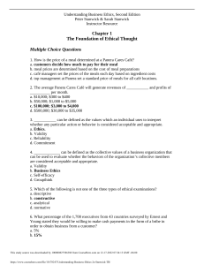 Understanding Business Ethics 2e Stanwick TB