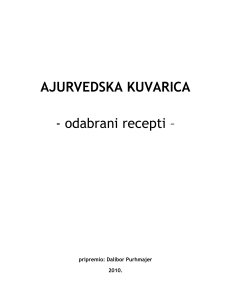 Ajurvedska kuvarica - Dalibor Purhmajer (www.vedskaakademija.rs)