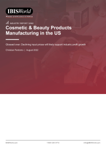 Cosmetic & Beauty Products Manufacturing Industry Report