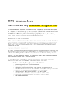 CSWA-exam help, Solidworks help