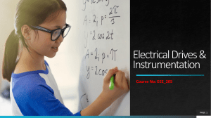 Introduction to electrical drives and instrumentation