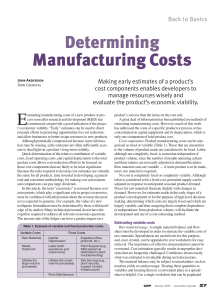 determining manufacturing costs