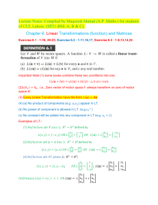 CH-6 Linear Transformation