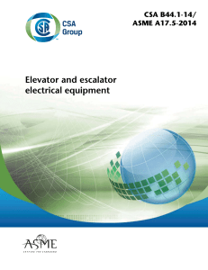 ASME A17.5 - Elevator and Escalator Electrical Equipment - 2014