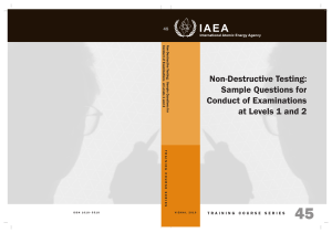 Non-Destructive Testing Sample Questions for Levels 1 & 2