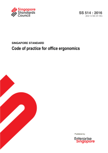 SS 514-2016  Code of Practice for Office Ergonomics