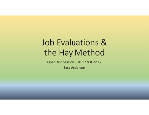 Job Eval & Hay Method