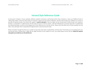 Harvard Reference Guide