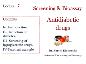 Anidiabetic drugs bioassay
