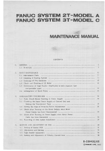 Fanuc System 2T-A 3T-C Maintenance Manual B-53945E 02