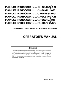 Fanuc Robodrill Alpha D14x_21x_iA5 Operator's Manual_B-85314EN/01